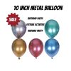 10-Inch Thickened Metallic Latex Balloon Wedding Party Decoration Metallic Chrome Balloon Birthday Party And Party Supplies