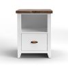 Bridgevine Home Hampton 22 inch 1-drawer file, No Assembly Required, Jasmine Whitewash and Barnwood Finish