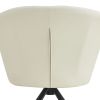 Milk white 360° Swivel Makeup Home Office Chair, PU Vanity Chair, Nail chair for Women, queen fancy chair for girls, armless easy carring sofas