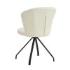 Milk white 360° Swivel Makeup Home Office Chair, PU Vanity Chair, Nail chair for Women, queen fancy chair for girls, armless easy carring sofas