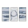Silver Foil Abstract 3-piece Framed Canvas Wall Art Set