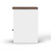 Bridgevine Home Hampton 22 inch 1-drawer file, No Assembly Required, Jasmine Whitewash and Barnwood Finish