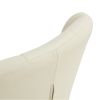 Milk white 360° Swivel Makeup Home Office Chair, PU Vanity Chair, Nail chair for Women, queen fancy chair for girls, armless easy carring sofas