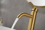 Gold Single Stem Faucet for Bathroom Vanity