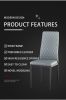 Light Gray modern minimalist dining chair leather sprayed metal pipe diamond grid pattern restaurant home conference chair set of 4