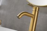 Gold Single Stem Faucet for Bathroom Vanity