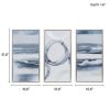 Silver Foil Abstract 3-piece Framed Canvas Wall Art Set