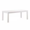Yes4wood White Albany Rectangular Dining Table 63', Modern Indoor Solid Wood Kitchen Table for Home, Kitchen, Dining Room and Breakfast Nook