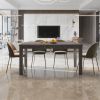 Yes4wood Gray Albany Rectangular Dining Table 63'; Modern Indoor Solid Wood Kitchen Table for Home; Kitchen; Dining Room; and Breakfast Nook