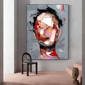 Hand Painted Oil Painting Abstract Portrait Wall Art Hand painted-Man Knife Oil Paintings On Canvas-Hand Made-For Home Decoration (size: 100x150cm)