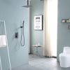 Lordear 12 Inches Rain Mixer Shower Combo Set Rainfall Ceiling Mounted Dual Shower Head System