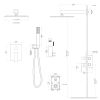 Lordear 12 Inches Rain Mixer Shower Combo Set Rainfall Ceiling Mounted Dual Shower Head System