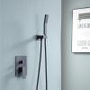 Lordear 12 Inches Rain Mixer Shower Combo Set Rainfall Ceiling Mounted Dual Shower Head System
