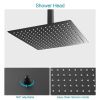 Lordear 12 Inches Rain Mixer Shower Combo Set Rainfall Ceiling Mounted Dual Shower Head System