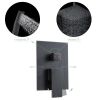 Lordear 12 Inches Rain Mixer Shower Combo Set Rainfall Ceiling Mounted Dual Shower Head System