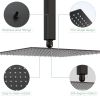 Lordear 12 Inches Rain Mixer Shower Combo Set Rainfall Ceiling Mounted Dual Shower Head System