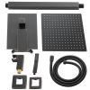 Lordear 12 Inches Rain Mixer Shower Combo Set Rainfall Ceiling Mounted Dual Shower Head System