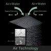 Lordear 12 Inches Rain Mixer Shower Combo Set Rainfall Ceiling Mounted Dual Shower Head System
