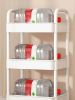 Portable 3Layer Storage Cart with Lockable Wheels Bathroom Laundry Living