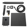 Lordear 12 Inches Rain Mixer Shower Combo Set Rainfall Ceiling Mounted Dual Shower Head System