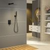 Lordear 12 Inches Rain Mixer Shower Combo Set Rainfall Ceiling Mounted Dual Shower Head System