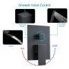 3-Spray Patterns 16-Inch Adjustable Ceiling Mounted Shower Head