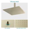 Lordear 12 Inches Rain Mixer Shower Combo Set Rainfall Ceiling Mounted Dual Shower Head System