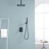 Lordear 12 Inches Rain Mixer Shower Combo Set Rainfall Ceiling Mounted Dual Shower Head System