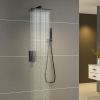 Lordear 12 Inches Rain Mixer Shower Combo Set Rainfall Ceiling Mounted Dual Shower Head System