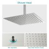 Lordear 12 Inches Rain Mixer Shower Combo Set Rainfall Ceiling Mounted Dual Shower Head System