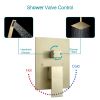 Lordear 12 Inches Rain Mixer Shower Combo Set Rainfall Ceiling Mounted Dual Shower Head System