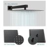 Lordear 12 Inches Rain Mixer Shower Combo Set Rainfall Ceiling Mounted Dual Shower Head System
