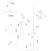 3-Spray Patterns 16-Inch Adjustable Ceiling Mounted Shower Head